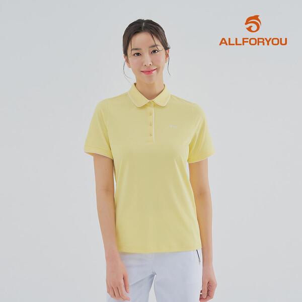 [올포유] [모델착장] 23SS 여성 배색 포인트 카라 반팔 티셔츠 AWTYM3187-203_G